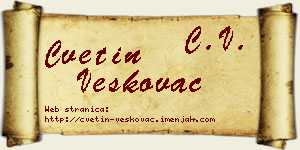 Cvetin Veškovac vizit kartica